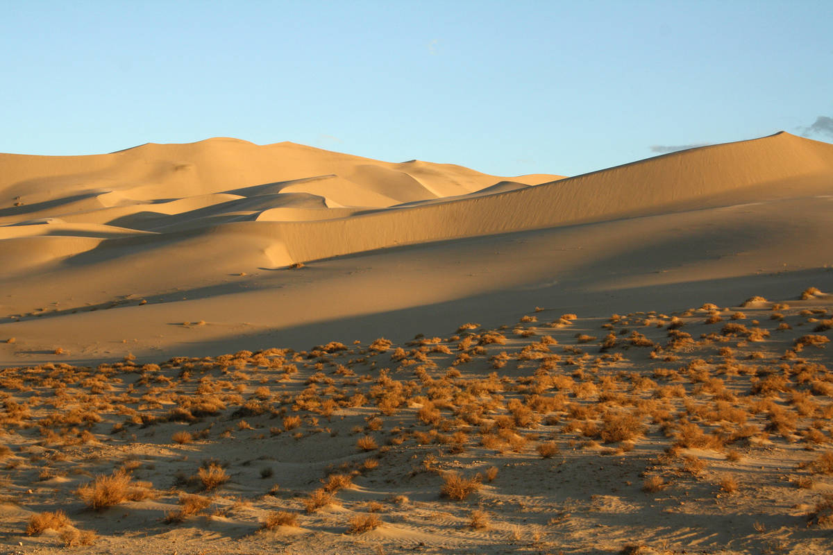 At sunset Eureka Dunes take on a golden hue. (Deborah Wall)