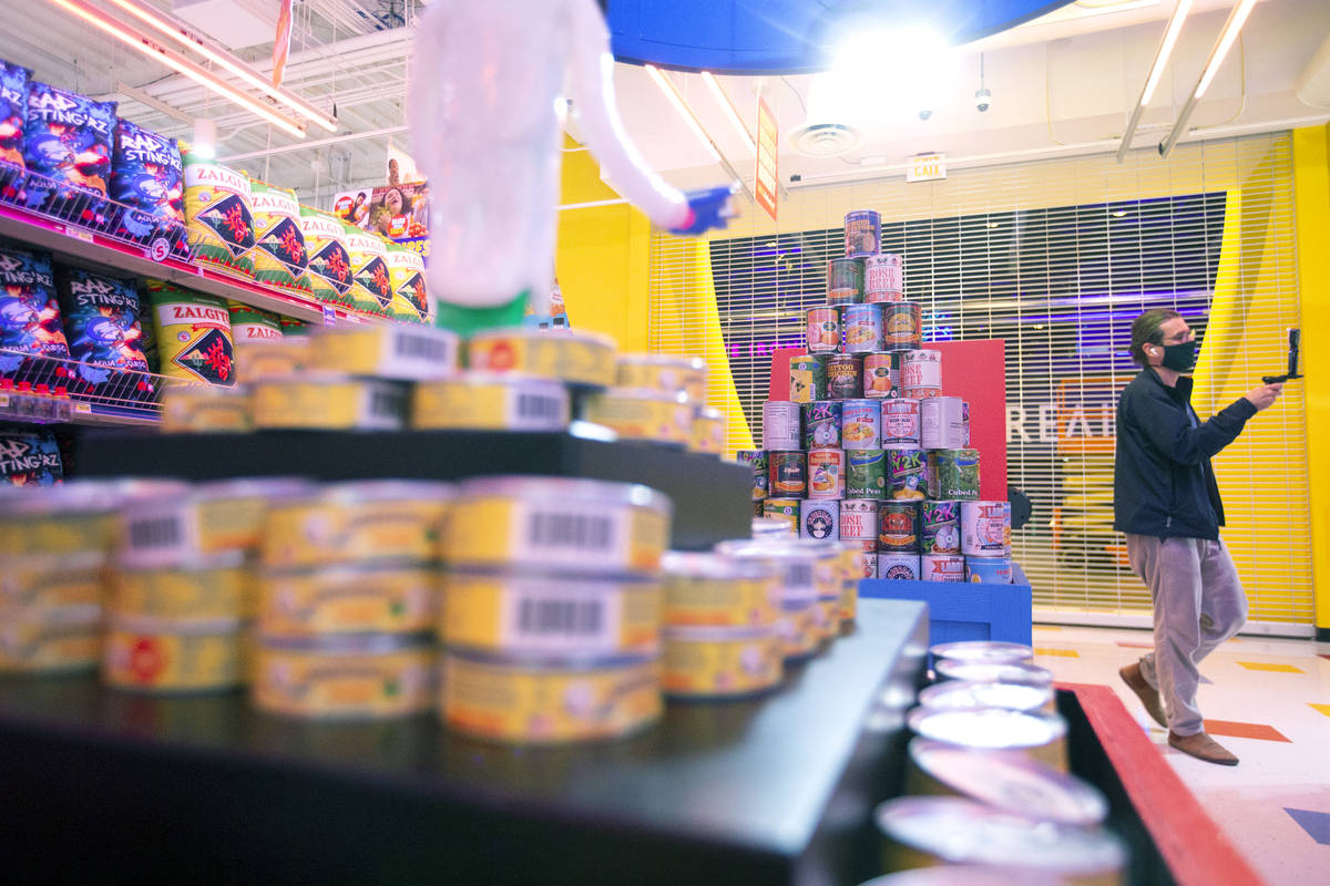 The Omega Mart experience begins in a grocery store, where the items are actually for sale, at ...