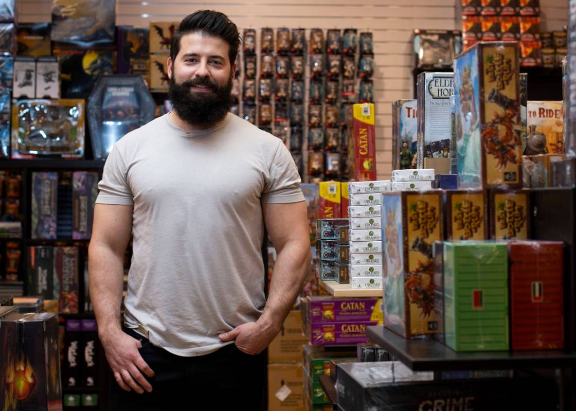 Las Vegan Matthew Williams, CEO of TGG-Games, poses for a portrait at the store of TGG's sister ...
