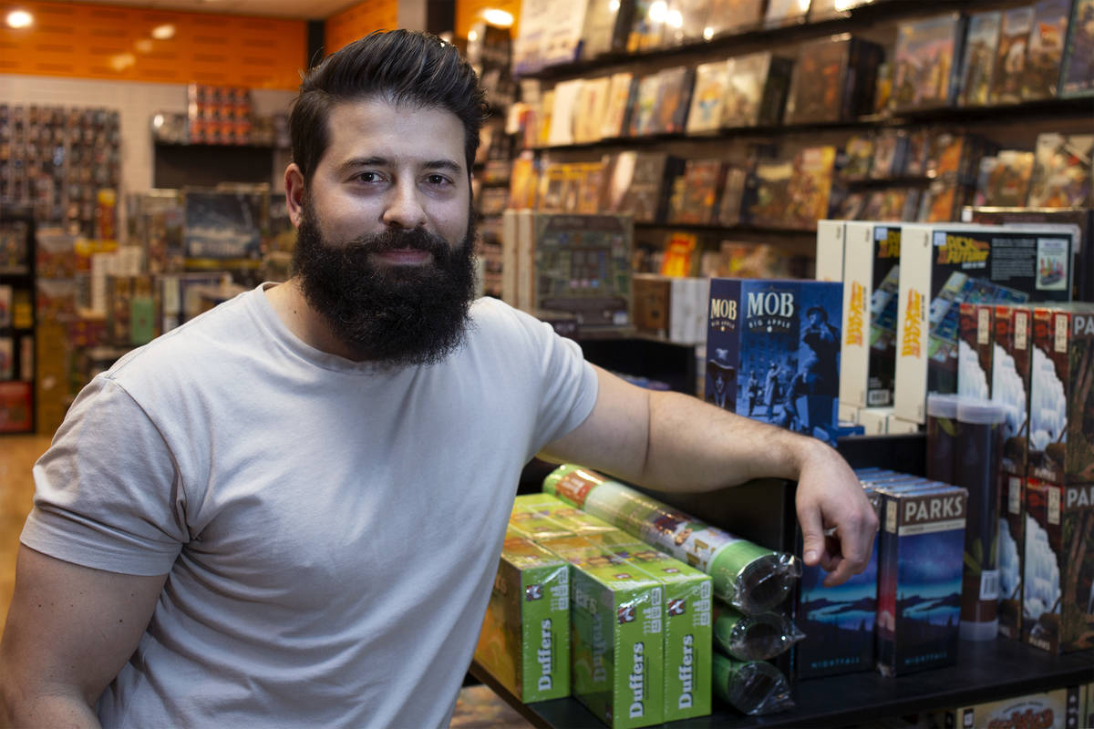 Las Vegan Matthew Williams, CEO of TGG-Games, poses for a portrait at the store of TGG's sister ...