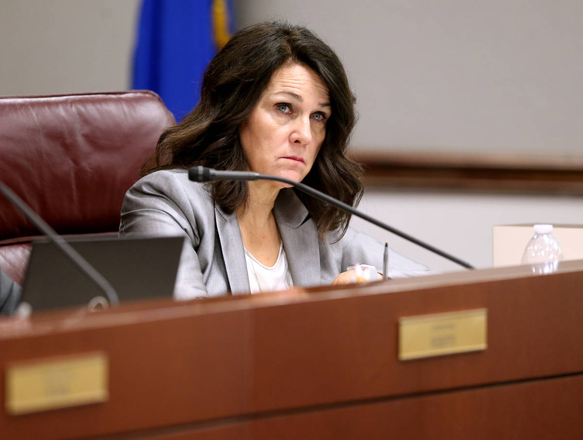 Assemblywoman Alexis Hansen, R-Sparks, listens to testimony during a Judiciary Committee meetin ...