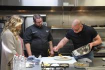 Chef Robert Irvine cooks an entrée for the new menu at Burnt Offerings on Restaurant (Food Net ...