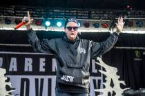 Christopher J. Fronzak of Attila performs at Rock On The Range Music Festival on Saturday, May ...