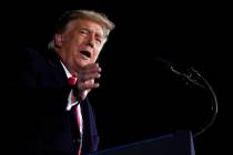 FILE - In this Jan. 4, 2021, file photo President Donald Trump speaks during a campaign rally f ...