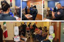 The Las Vegas Fire Department helps administer COVID-19 vaccines Tuesday, Feb. 23, 2021, at the ...
