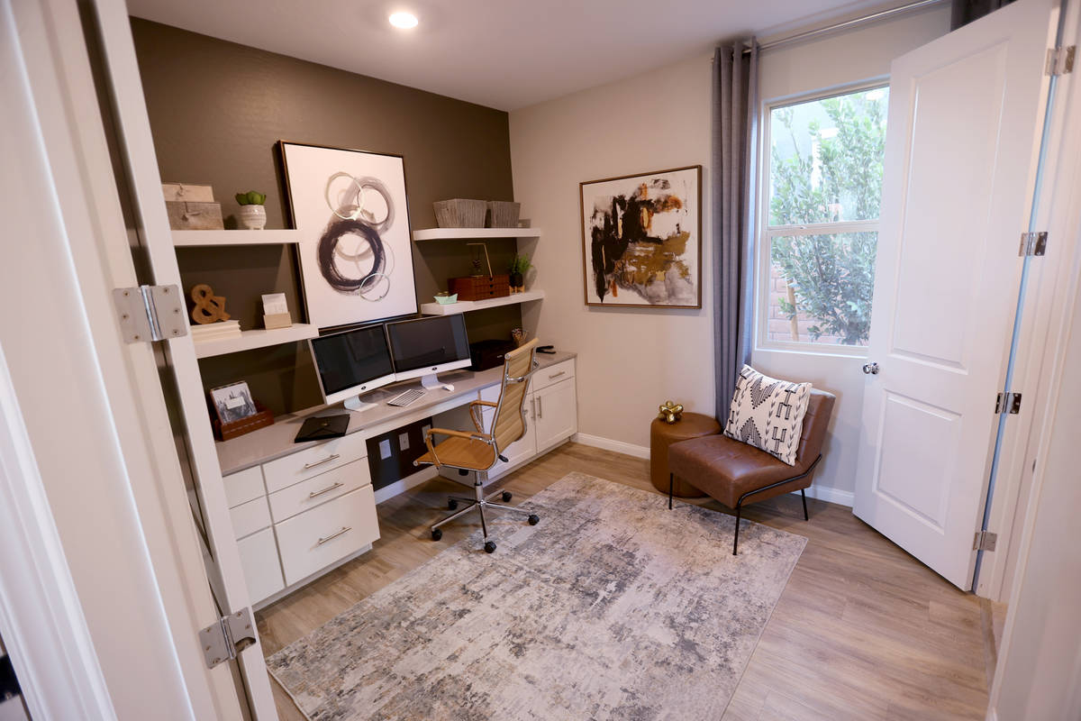 The home office in the model home at the KB Home community of Stonegate in Las Vegas Thursday, ...