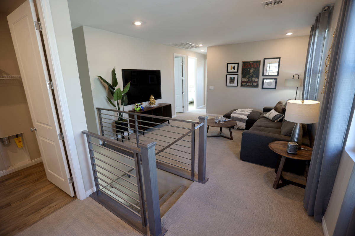 The second floor in the model home at the KB Home community of Stonegate in Las Vegas Thursday, ...