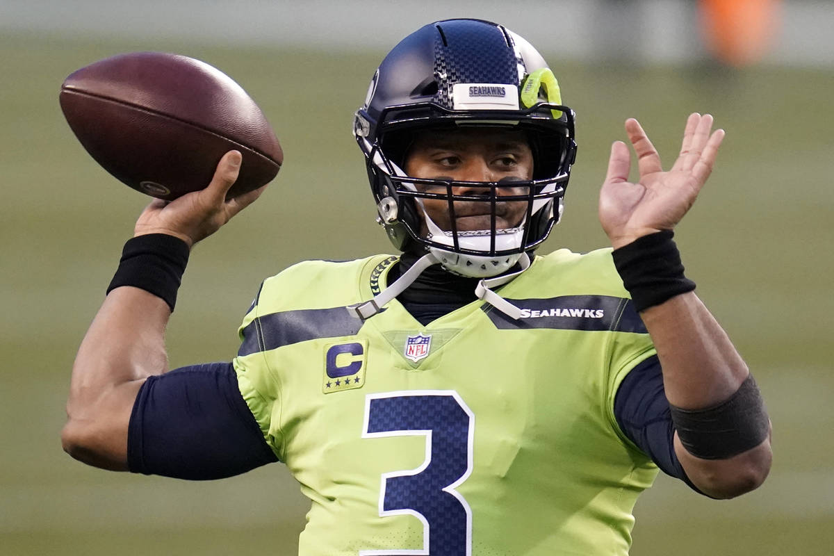 Seattle Seahawks quarterback Russell Wilson in action against the Arizona Cardinals during an N ...