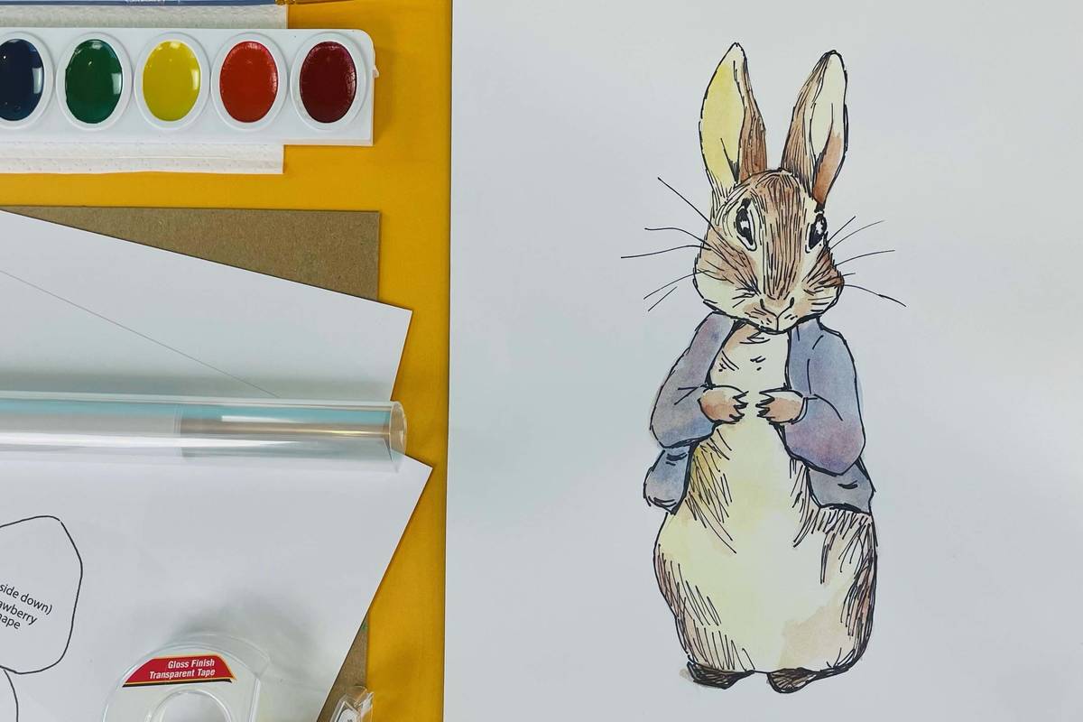 A Beatrix Potter-inspired project from the Easter Art Box. (Art Classes for Kids)