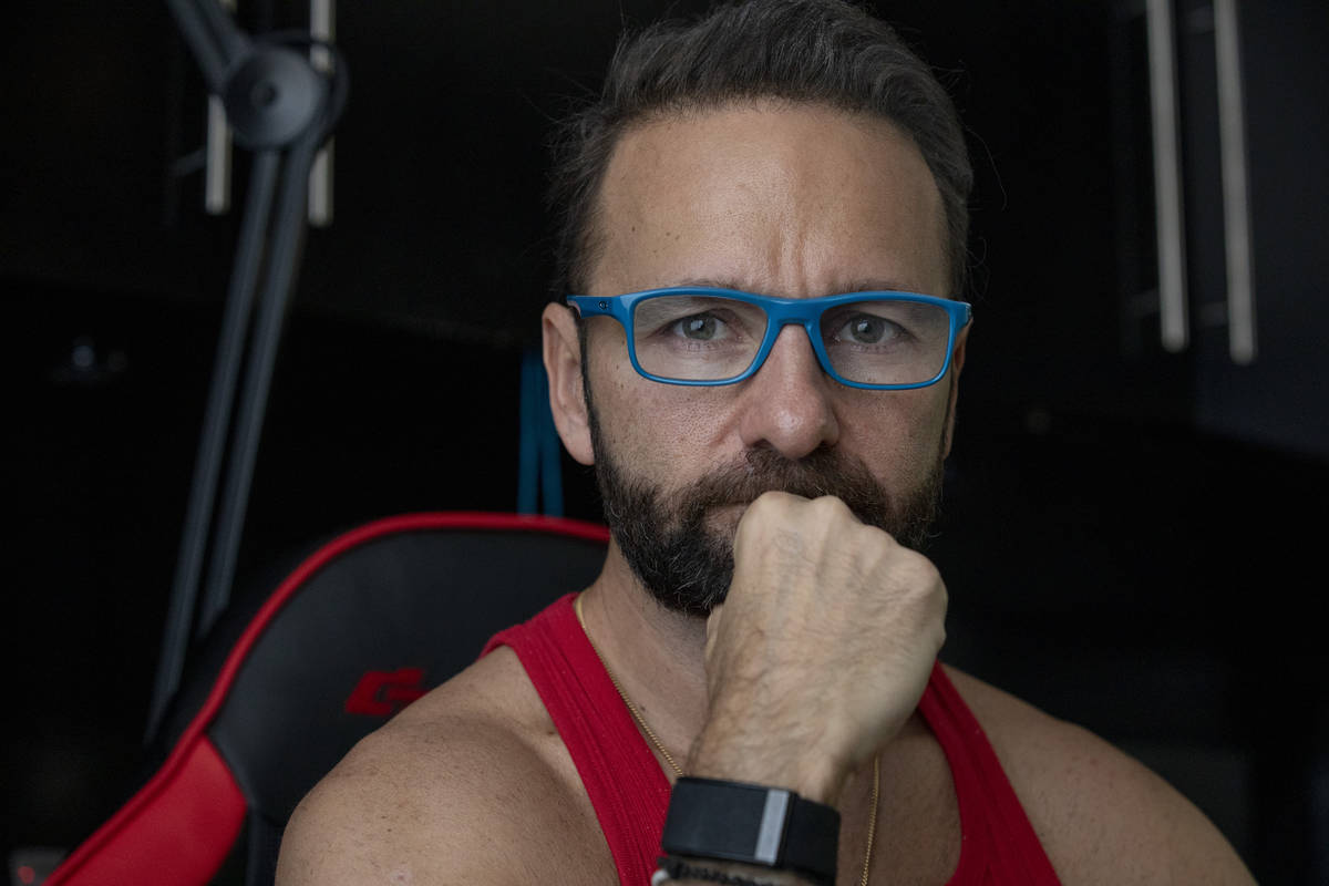 Poker player Daniel Negreanu is photographed in his home on Friday, Oct. 30, 2020, in Las Vegas ...