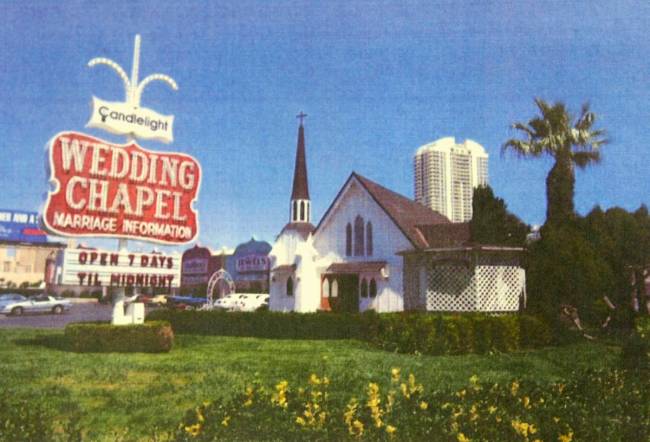 The Candlelight Wedding Chapel, which opened in 1966 on the Strip, was relocated to the Clark C ...