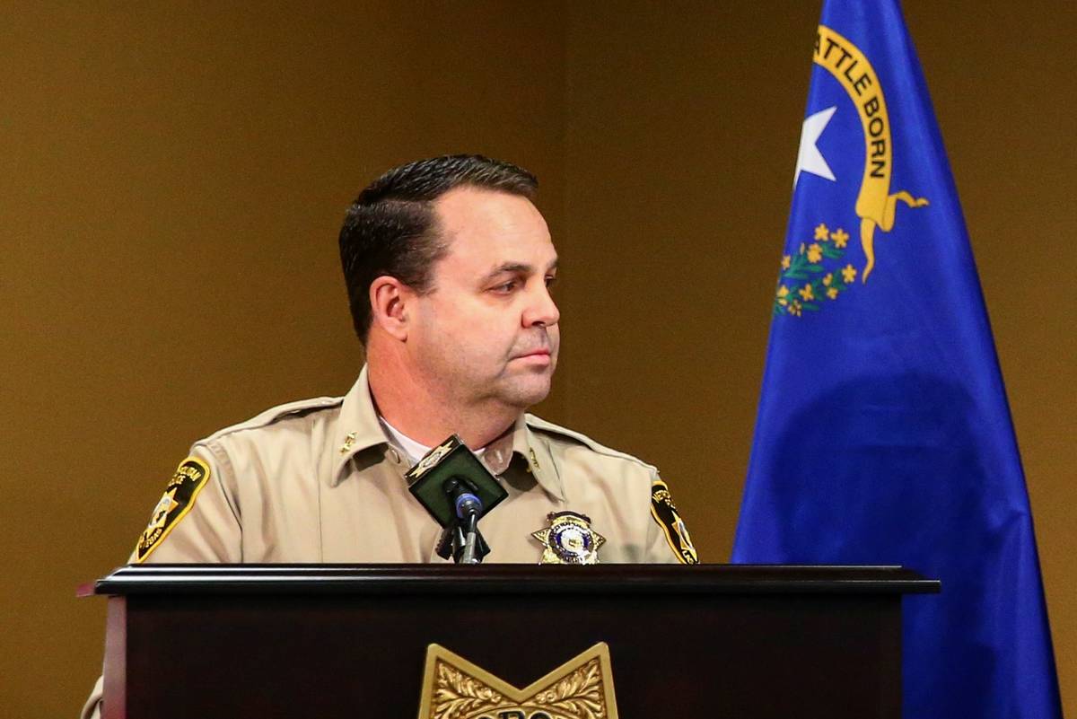 Assistant Sheriff Chris Jones, seen in June 2020. (Chase Stevens/Las Vegas Review-Journal)