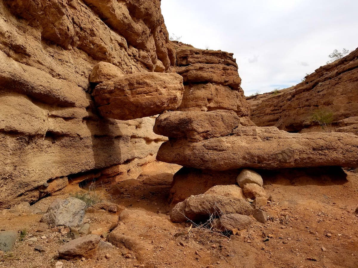 Dramatic geology is always a guarantee along Lake Mead’s Owl Canyon Trail. (Natalie Burt)
