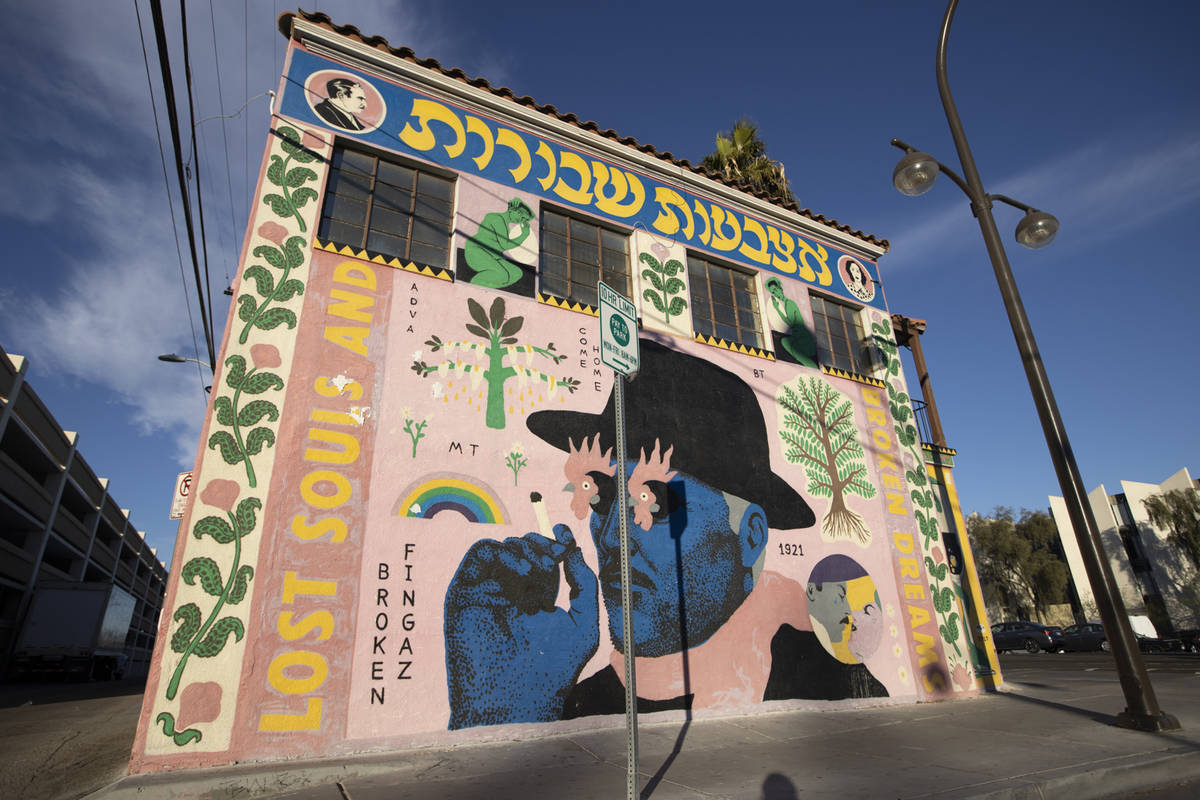 A property at 713 E. Ogden Ave. , owned by late Tony Hsieh, in Las Vegas, on Friday, Feb. 19, 2 ...