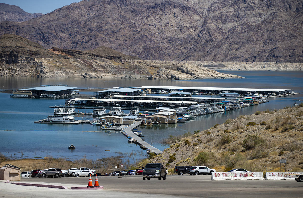 Callville Bay Marina at Lake Mead National Recreation Area on Wednesday, July 29, 2020. (Chase ...