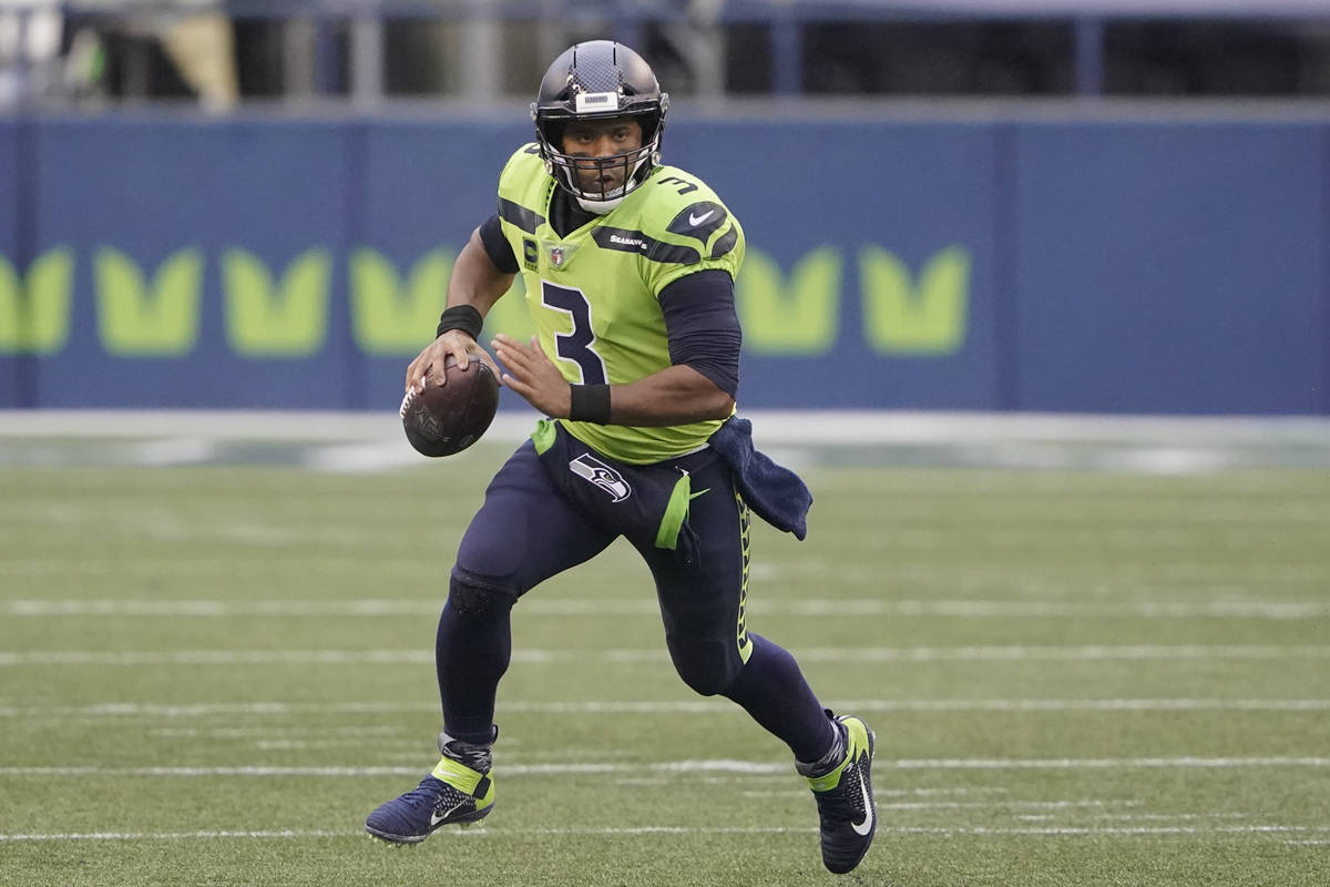 Seattle Seahawks quarterback Russell Wilson in action against the Minnesota Vikings during the ...