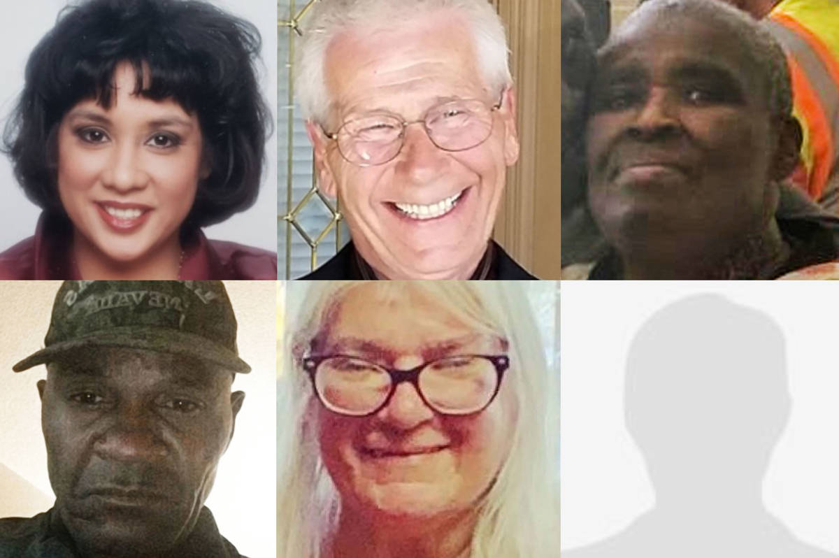 Undated composite file photos of Alpine Motel Apartments fire victims. (Top row left to right) ...