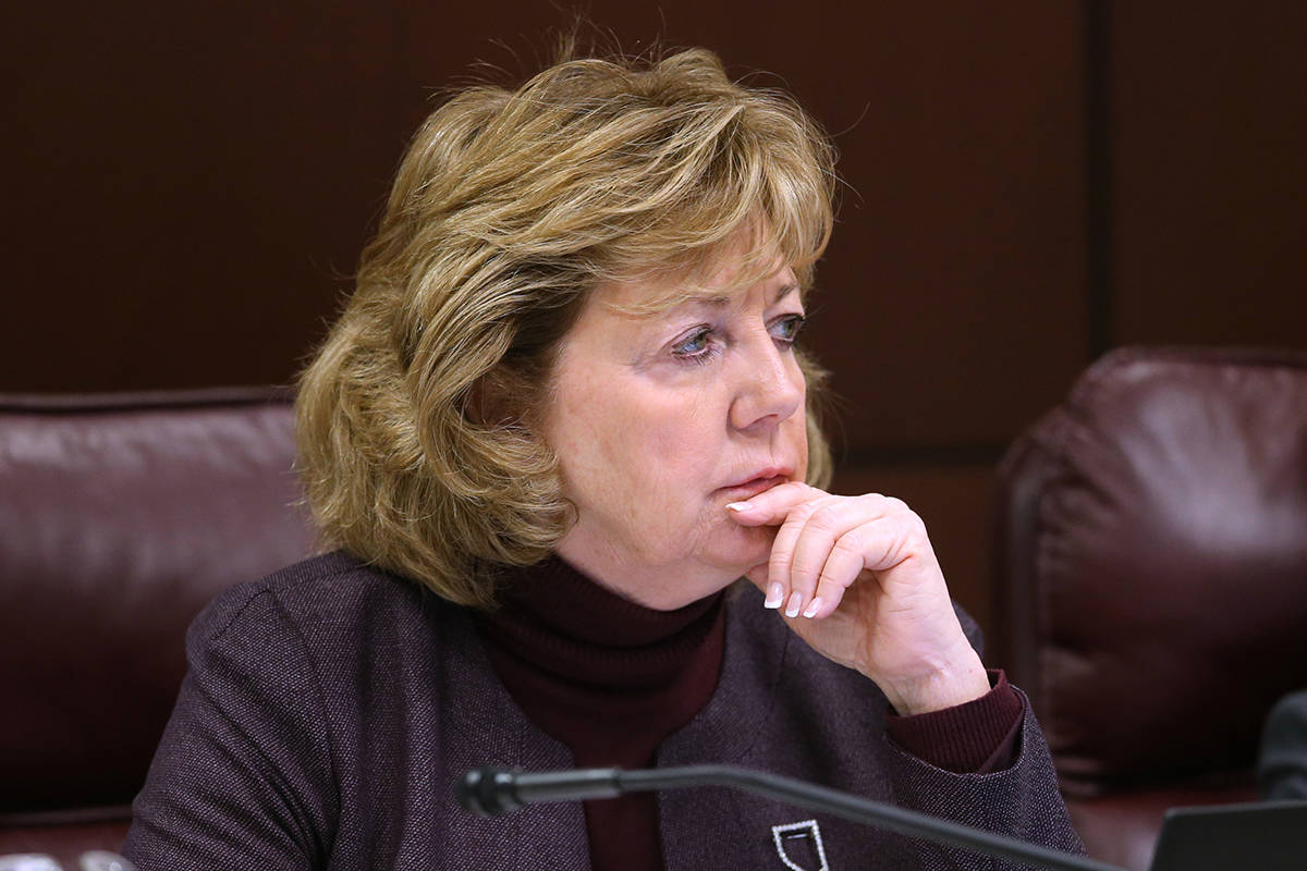 Sen. Marilyn Dondero Loop, D-Las Vegas, during a Judiciary Committee meeting in the Legislative ...
