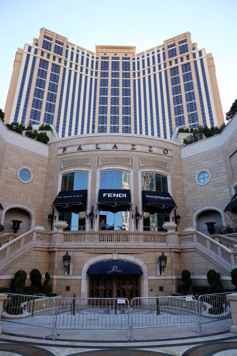 The Palazzo on the Strip in Las Vegas Wednesday, March 3, 2021. Las Vegas  Sands Corp. has sold … | Las Vegas Review-Journal