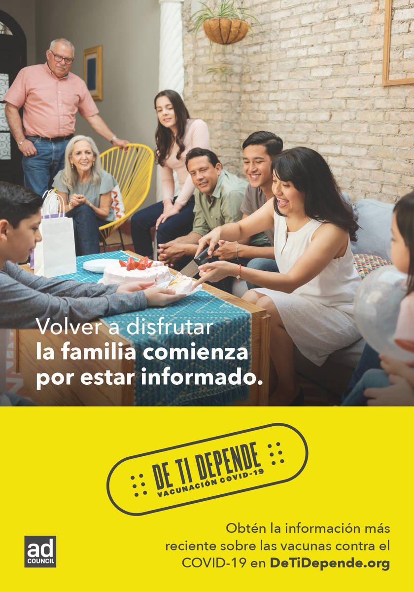 A public service ad from the Ad Council stresses the social benefits of COVID-19 vaccination. ( ...