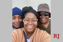 Sisters Dana Jackson (left) and Iris Alexander (center) are pictured with their mother, Gwendol ...