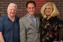 Legendary impressionist Rich Little is shown with producers Rich Faverty and Penny Wiggins in t ...