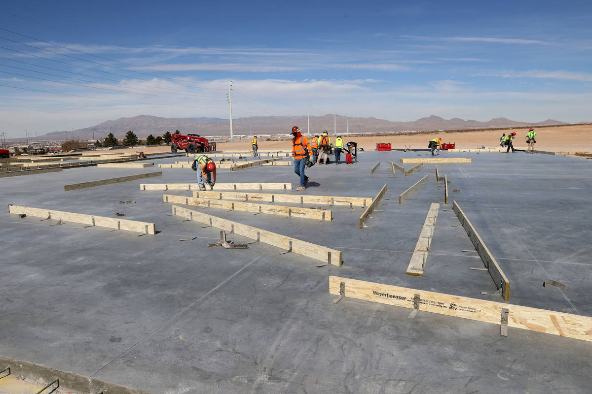 Construction continues on the Joint Emergency Training Institute on East Carey Avenue in Las Ve ...