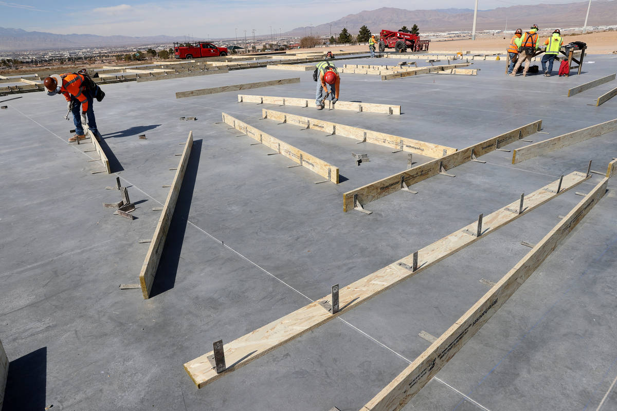 Construction continues on the Joint Emergency Training Institute on East Carey Avenue in Las Ve ...