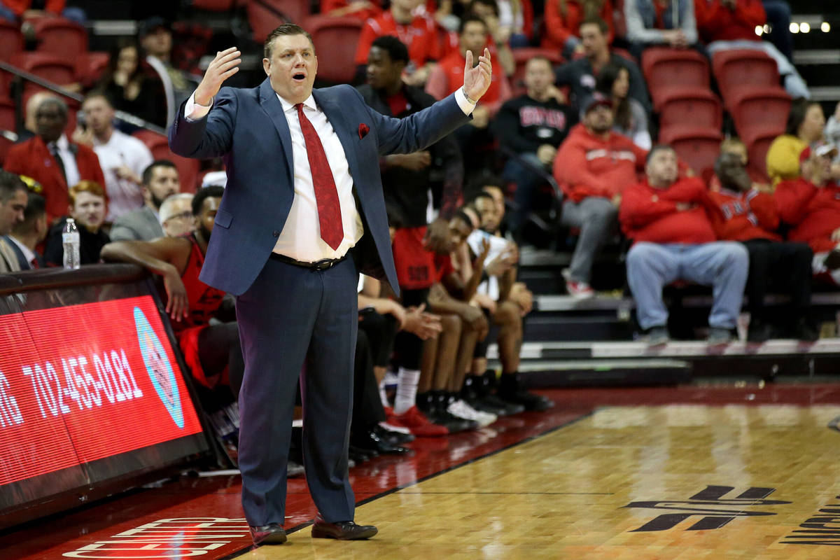 Southern Utah Thunderbirds head coach Todd Simon in the second half of their NCAA basketball ga ...