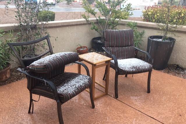 There were reports of mixed precipitation, including graupel, in Summerlin and Centennial Hills ...