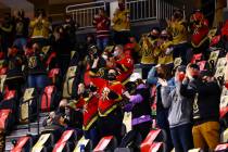 Fans celebrate a goal by Golden Knights left wing Max Pacioretty, not pictured, during the seco ...
