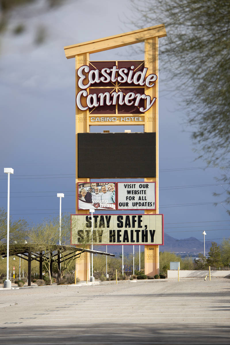 Eastside Cannery is closed on Thursday, March 11, 2021, in Las Vegas. (Ellen Schmidt/Las Vegas ...