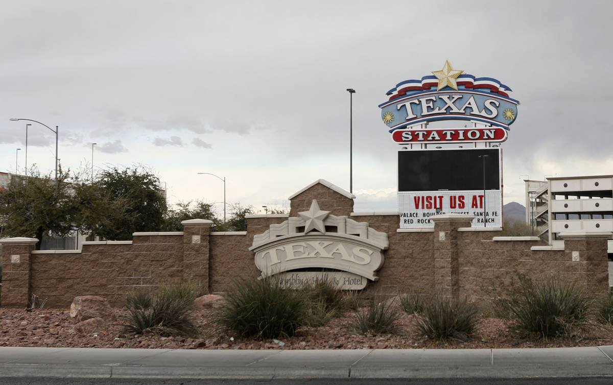 Texas Station is seen in Las Vegas, Wednesday, March 10, 2021. (Chitose Suzuki / Las Vegas Revi ...