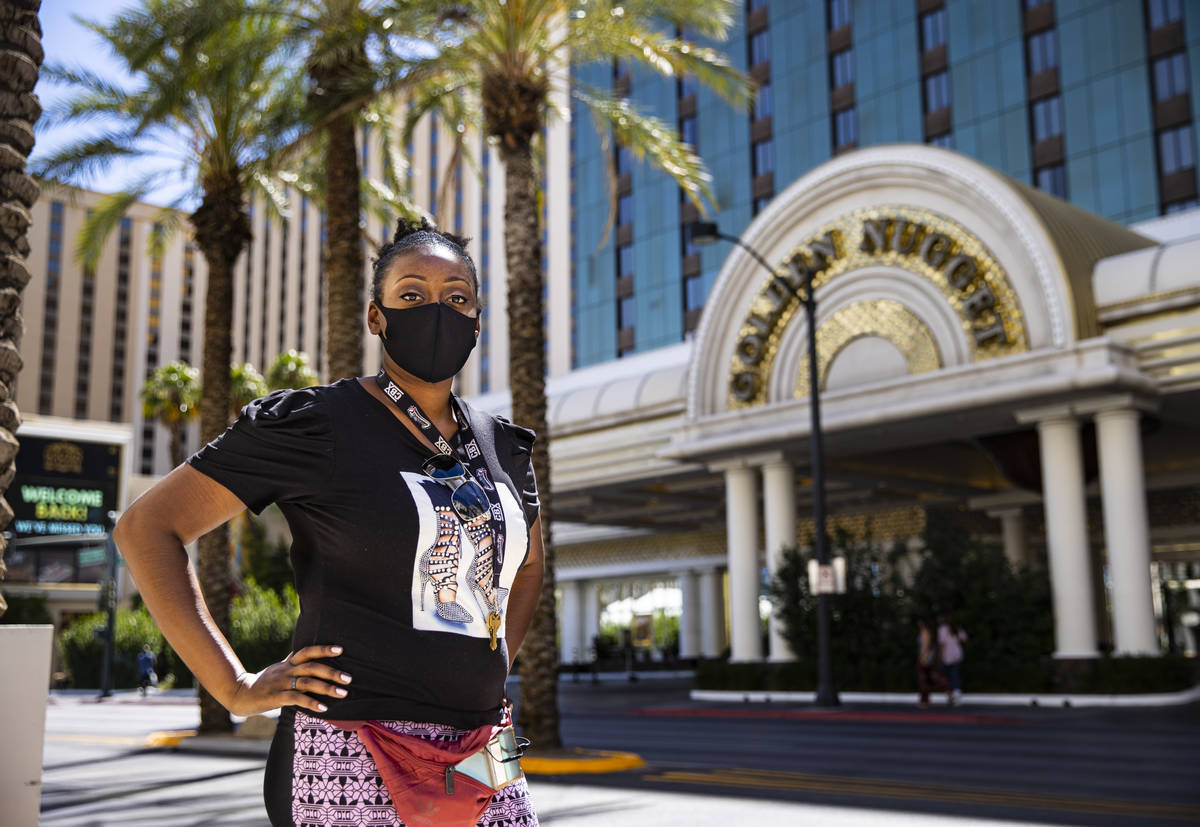 Shauna McQueen posed outside the Golden Nugget on June 11, 2020. McQueen, who is set to return ...