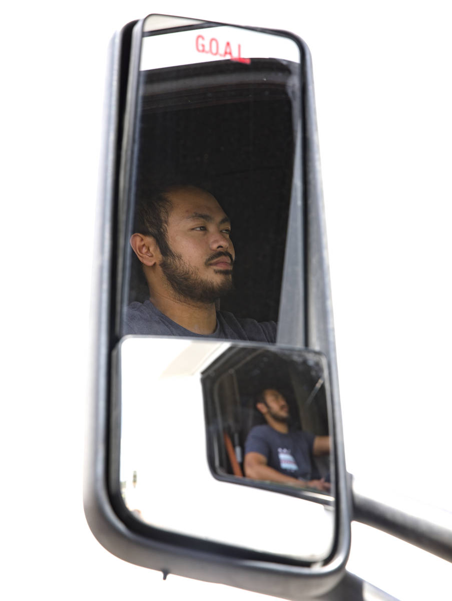 Kim Santiago, an over-the-road truck driver, was on the road during the height of the COVID-19 ...