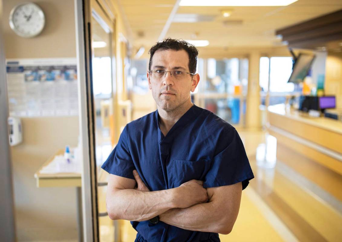 Dr. Christopher Voscopoulos, medical director of the intensive care unit at Southern Hills Hosp ...