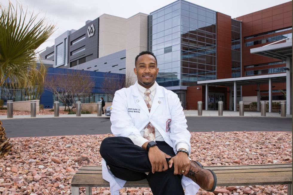 Dr. Cameron Charlow, a resident from the UNLV School of Medicine working at the Veterans Affair ...