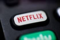 FAn Aug. 13, 2020, file photo shows a logo for Netflix on a remote control in Portland, Ore. Ne ...