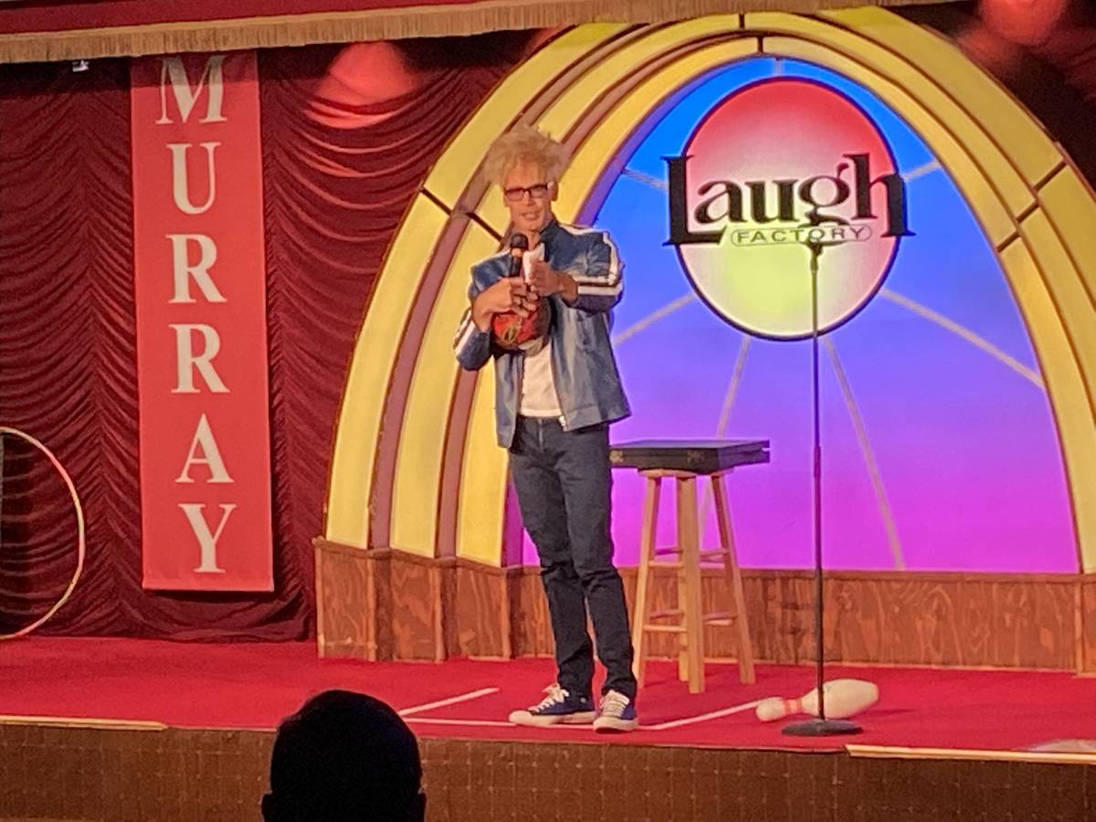 Murray Sawchuck is shown onstage at Laugh Factory at the Tropicana on Friday, Dec. 27, 2020. (J ...