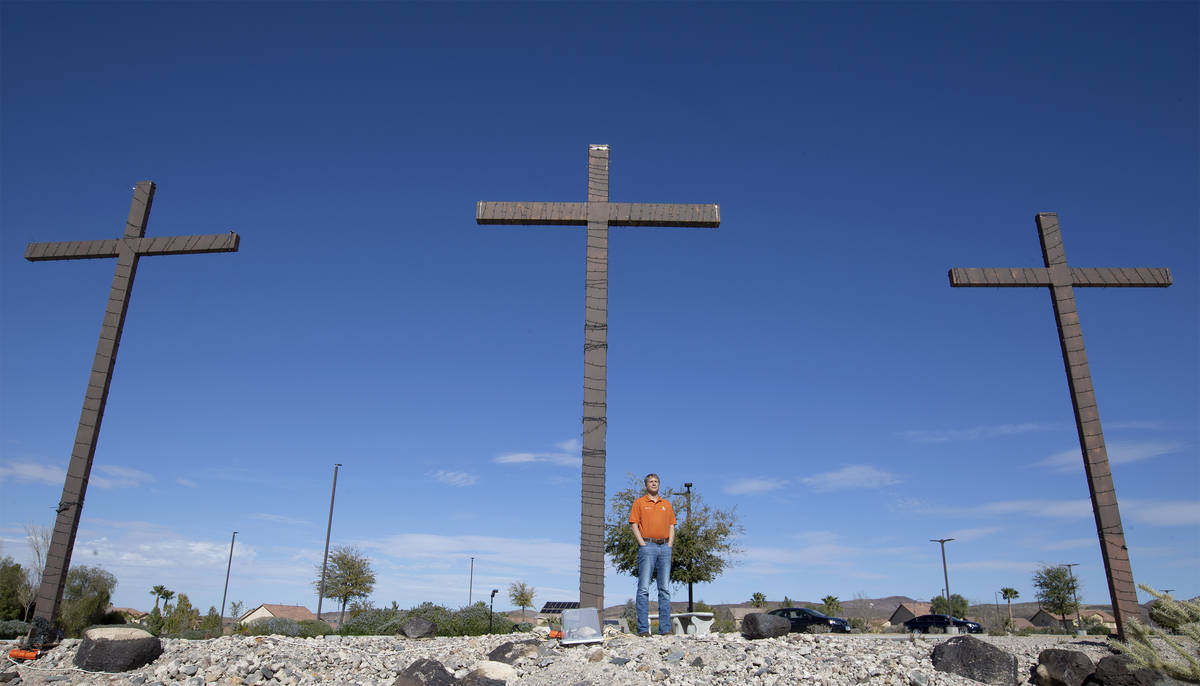 The Rev. Paul Block stands outside New Song Church in Henderson, where a traditional sunrise Ea ...