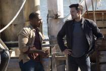 Anthony Mackie, left, and Sebastian Stan star in "The Falcon and the Winter Soldier." (Chuck Zl ...