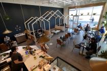 Mothership Coffee Roasters on St. Rose Parkway in Henderson operates at 50 percent capacity Mon ...