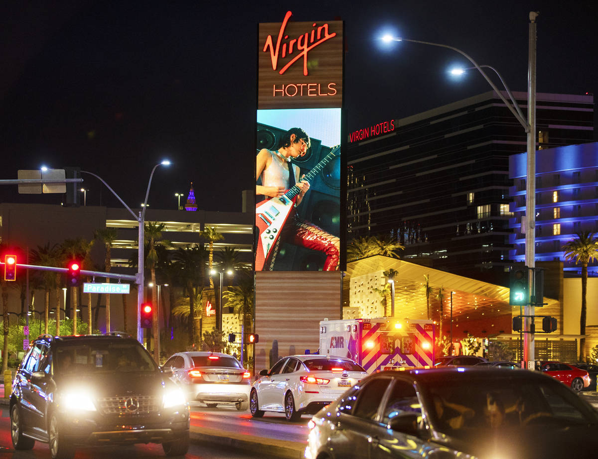 Virgin Hotels Las Vegas on Wednesday, March 24, 2021, in Las Vegas. (Benjamin Hager/Las Vegas R ...