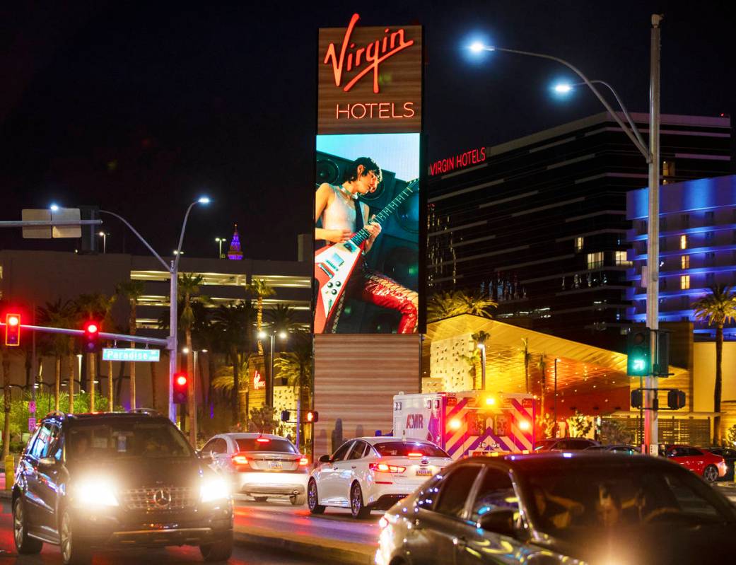 Virgin Hotels Las Vegas on Wednesday, March 24, 2021, in Las Vegas. (Benjamin Hager/Las Vegas R ...