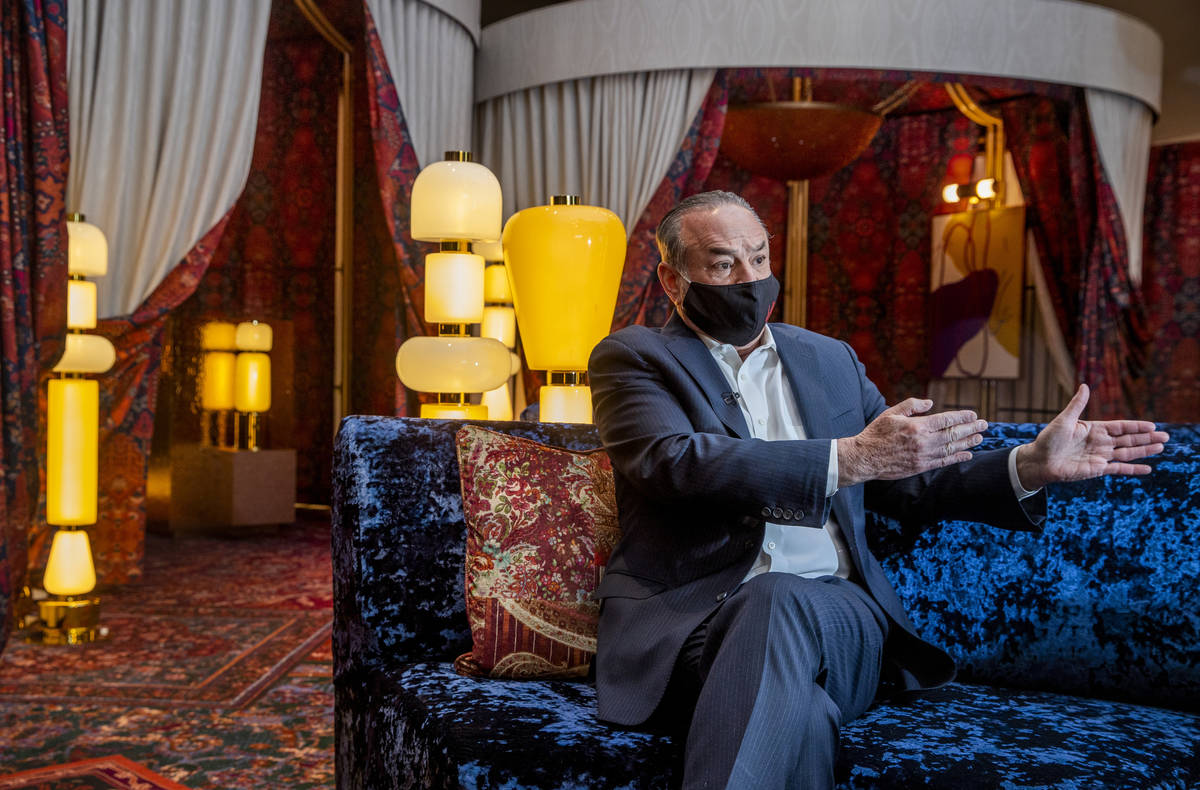 Richard "Boz" Bosworth, president and CEO of Virgin Hotels Las Vegas owner JC Hospitality, spea ...