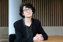 Ozlem Tureci founder of the BioNTech company speaks during an interview with the Associated Pre ...