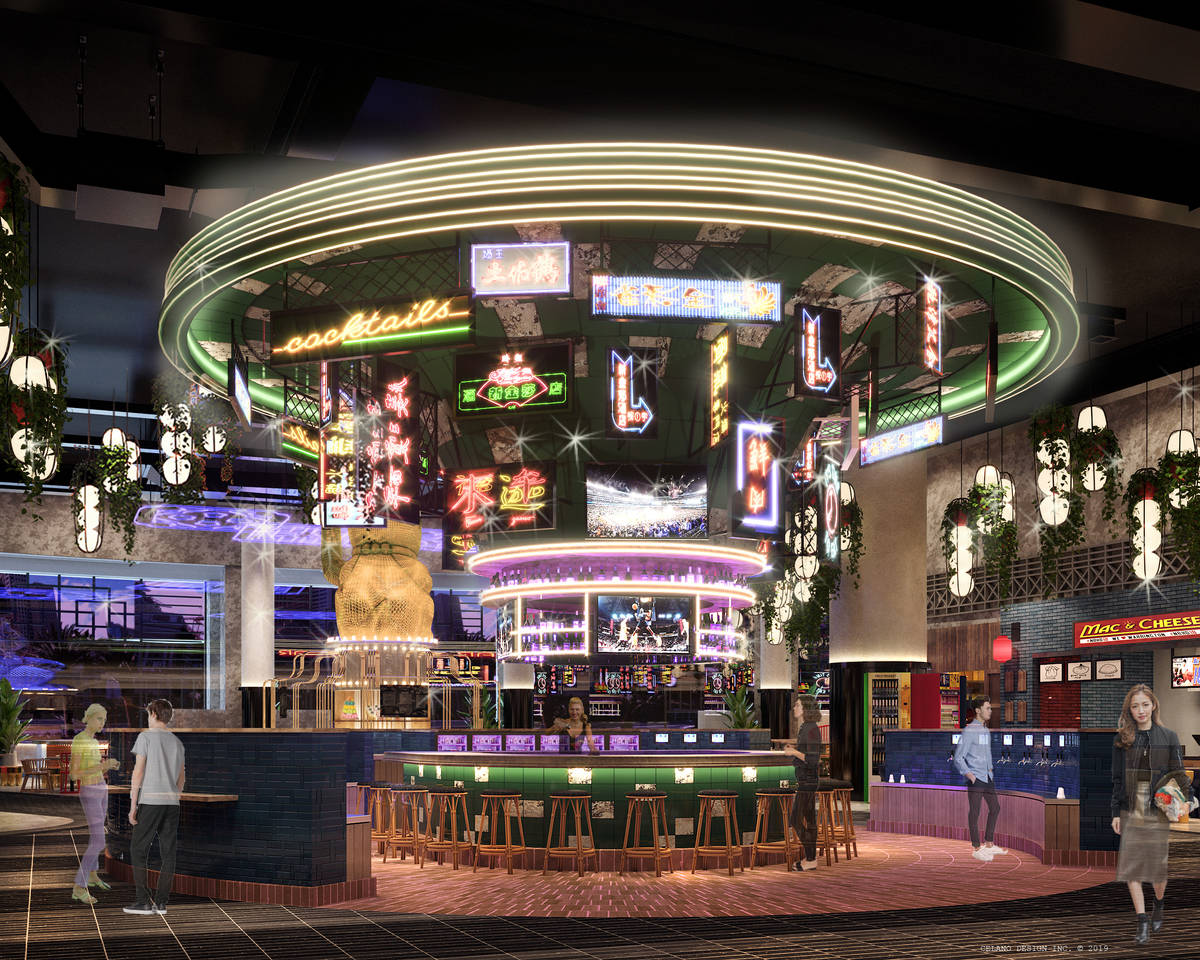 An artist's rendering of the bar at Resorts World's Famous Foods Street Eats. (Resorts World)