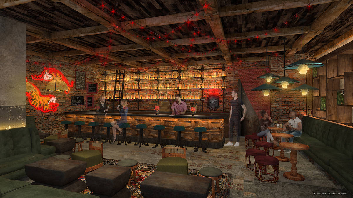 An artist's rendering of the speakeasy at Resorts World's Famous Foods Street Eats. (Resorts World)