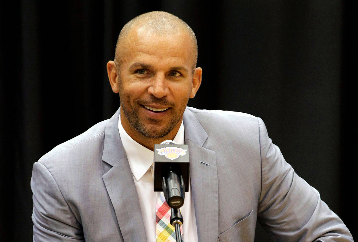 FILE - In this July 12, 2012 file photo, Jason Kidd speaks during a news conference at the New ...