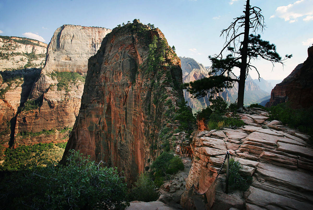 Angels Landing is seen in Zion National Park in Utah (Las Vegas Review-Journal)